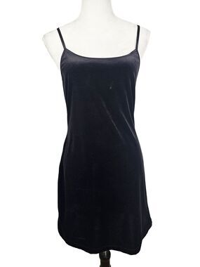 Possessed Clothing Co Large Black Distressed Velour Bodycon Vintage  Dress
